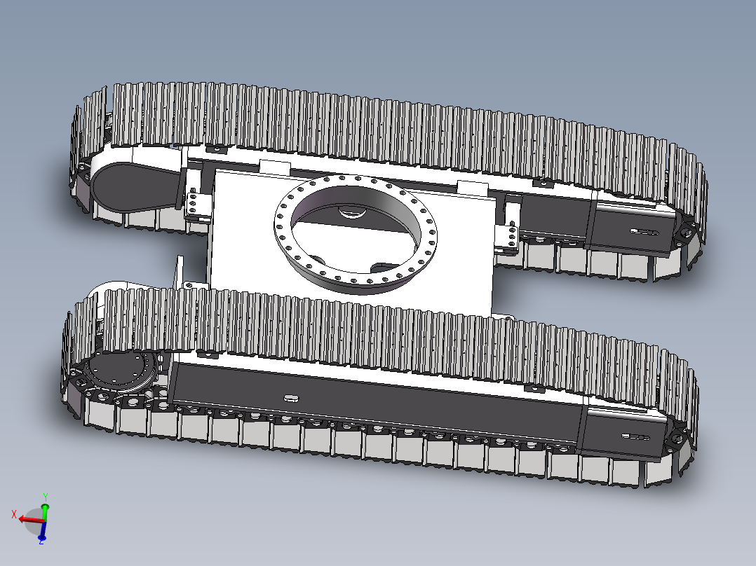 三款履带挖钻机伸缩履带行走装置3d图纸+说明 履带底盘小车3d模型