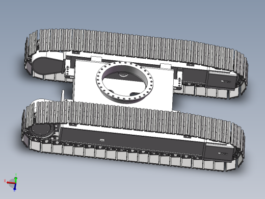三款履带挖钻机伸缩履带行走装置3d图纸+说明 履带底盘小车3d模型