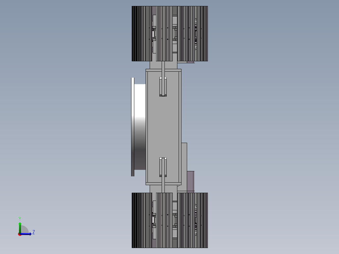 三款履带挖钻机伸缩履带行走装置3d图纸+说明 履带底盘小车3d模型左视图