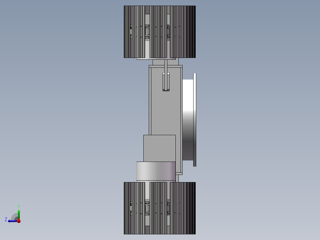 三款履带挖钻机伸缩履带行走装置3d图纸+说明 履带底盘小车3d模型右视图