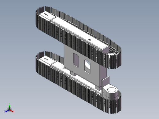 三款履带挖钻机伸缩履带行走装置3d图纸+说明 履带底盘小车3d模型正等轴测缩略图