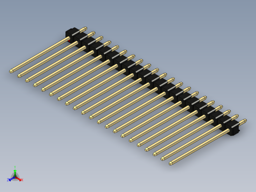 彩色公头100mil（2.54mm）系列-DS1021_black_1x21p_100mil_Type19_rev1.0