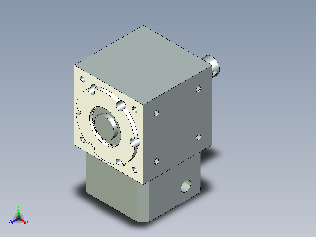 换向器PW70单轴-1 14-50-70-M4.stp主视图