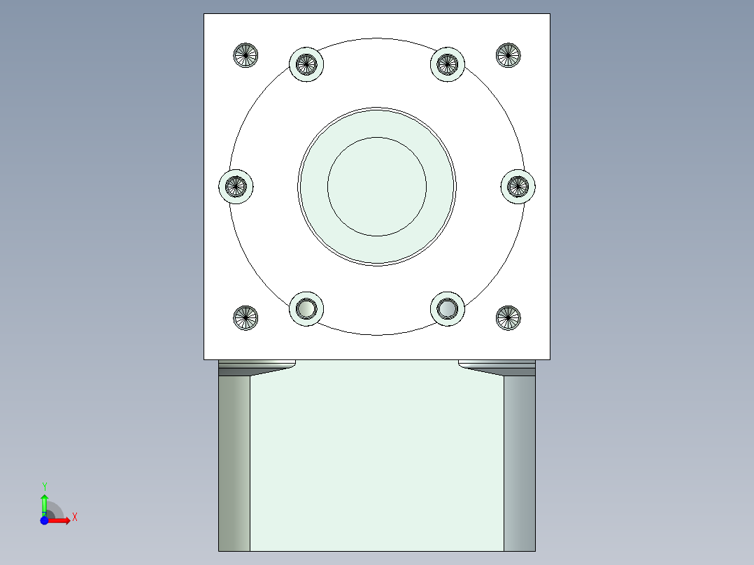 换向器PW70单轴-1 14-50-70-M4.stp前视图