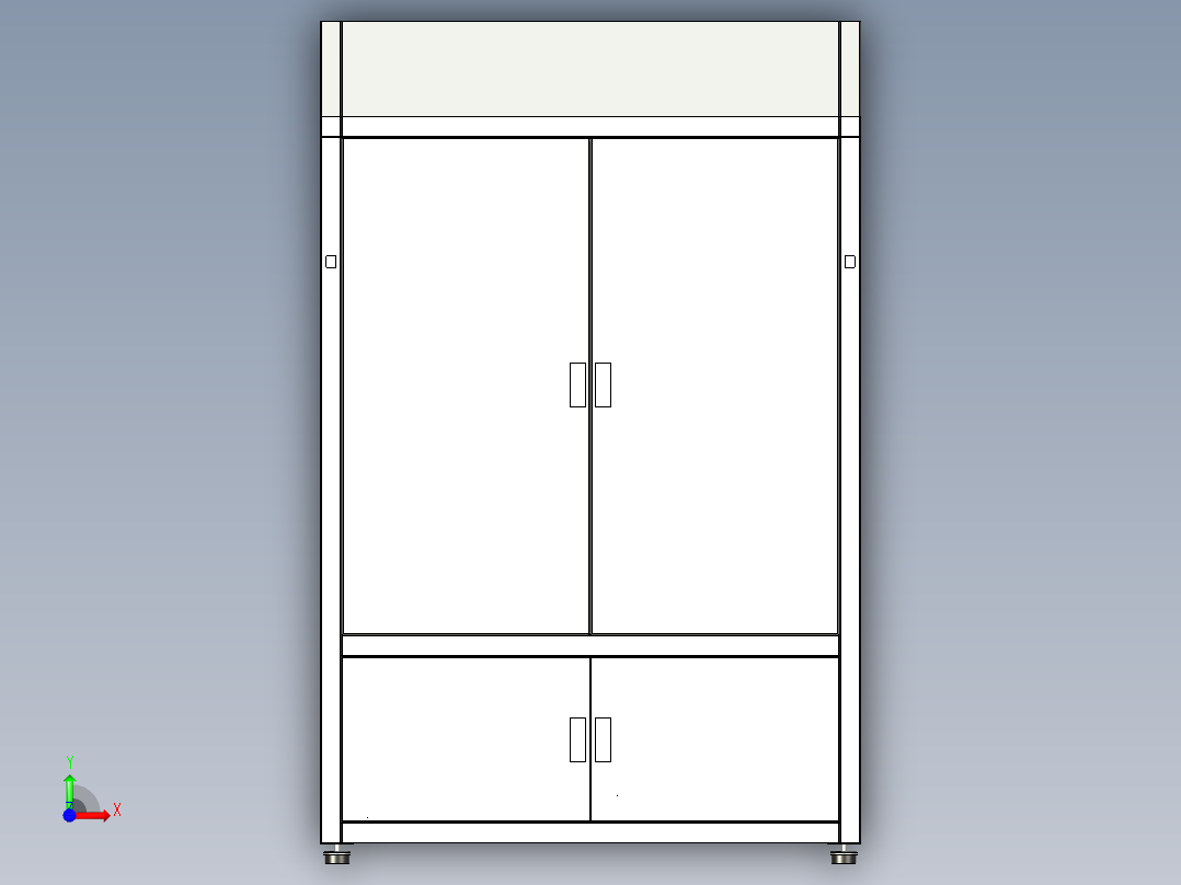 洁净室衣柜前视图
