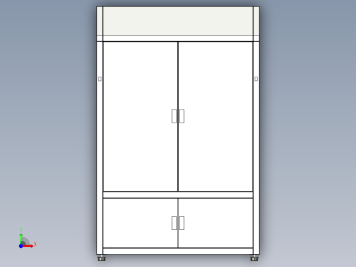 洁净室衣柜前视缩略图