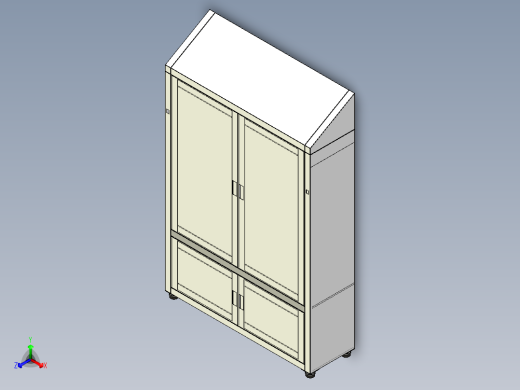 洁净室衣柜正等轴测缩略图