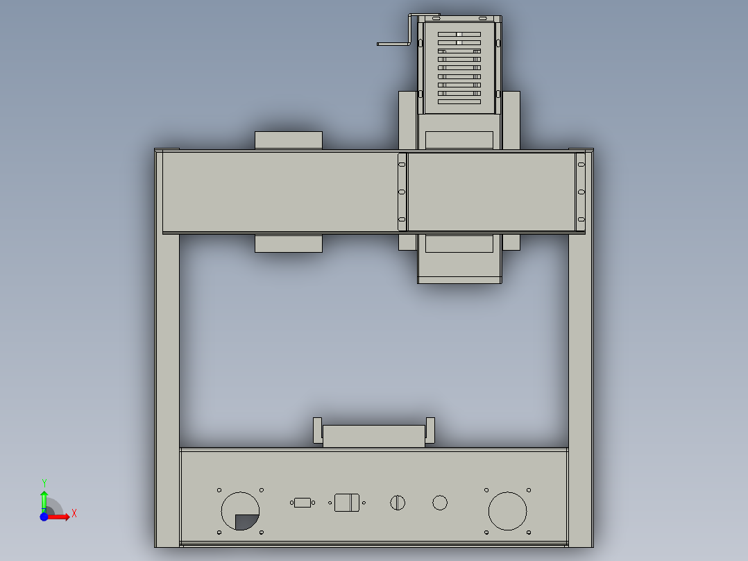丝杆驱动桌面式平台A221-57步进版前视图