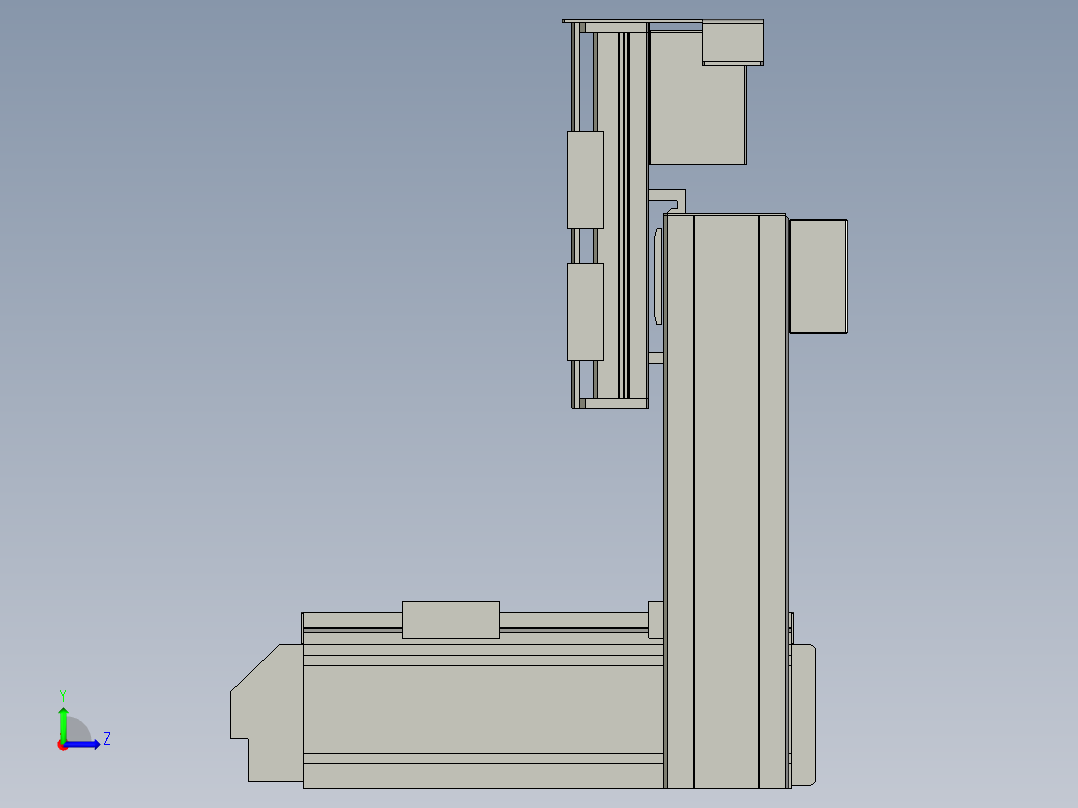 丝杆驱动桌面式平台A221-57步进版左视图