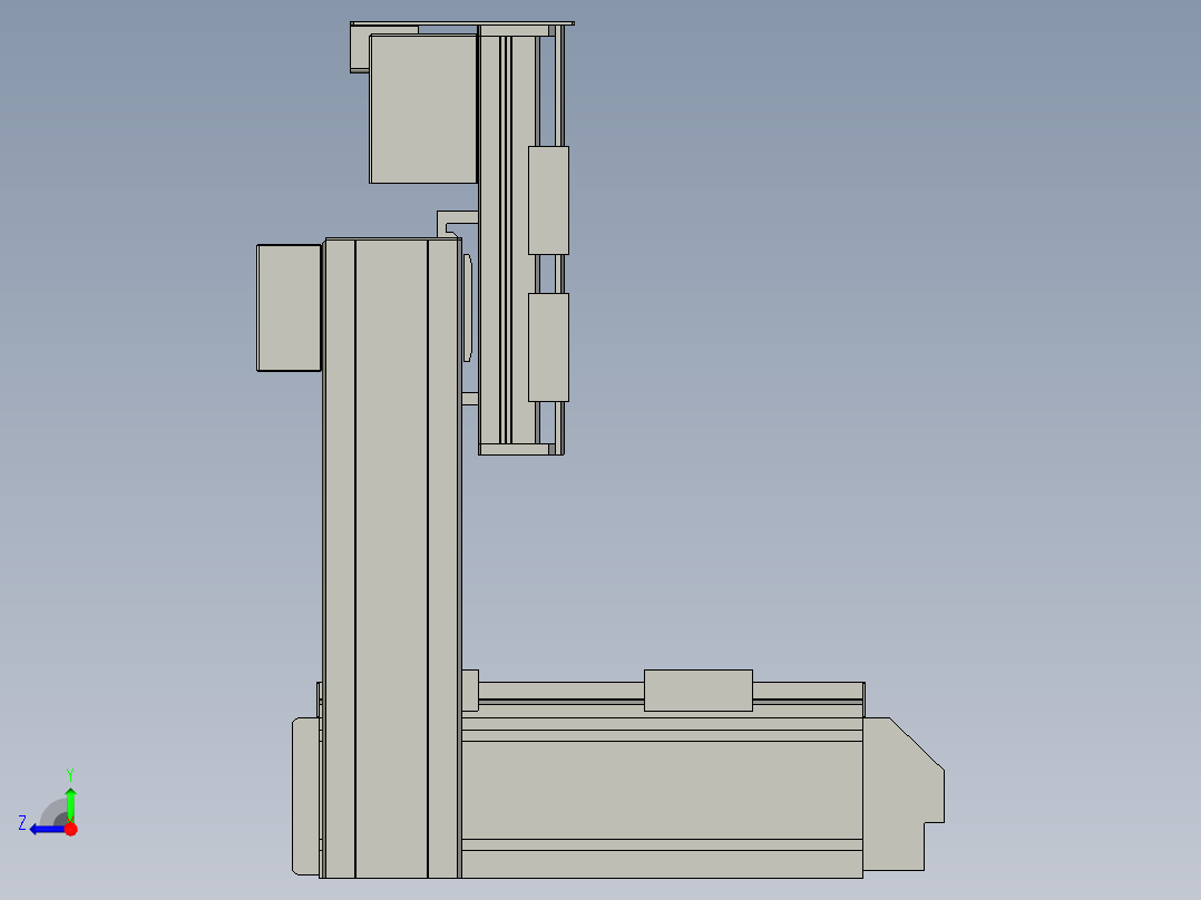 丝杆驱动桌面式平台A221-57步进版右视图
