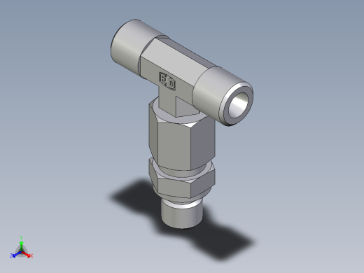 卡套式工业通用硬管接头EO_Assembled_adjustable_standpipe_branch_tee_EVT06SMOMD71