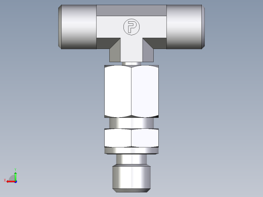 卡套式工业通用硬管接头EO_Assembled_adjustable_standpipe_branch_tee_EVT06SMOMD71后视缩略图