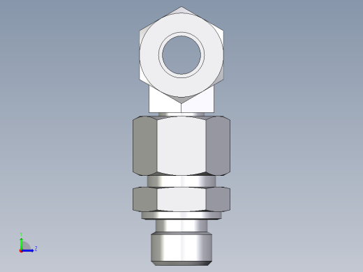 卡套式工业通用硬管接头EO_Assembled_adjustable_standpipe_branch_tee_EVT12LM71左视缩略图