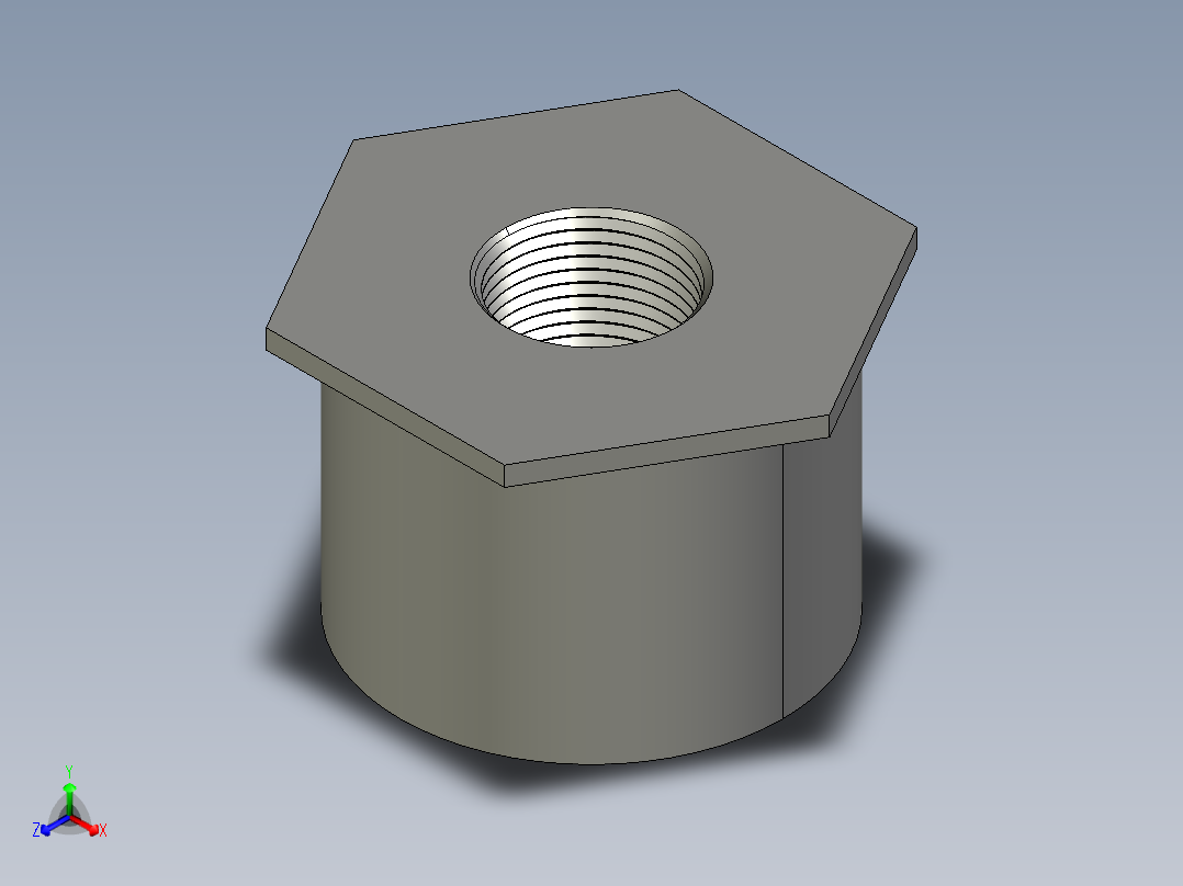 船舶管路系统SeaCor_ReducerBushing_FPTxSPIG_37J138248_2in x 0.75in主视图