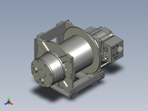 绞车 卷扬机 (16)正等轴测缩略图