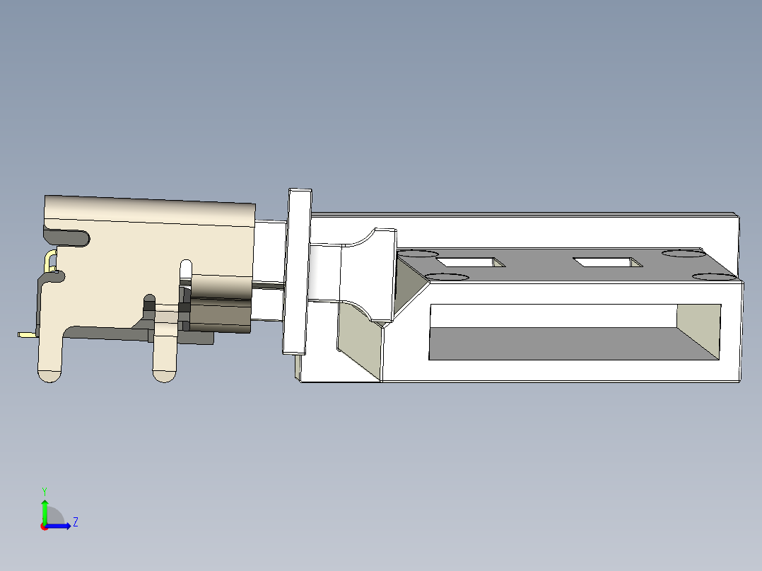 显示端口HDMI母防尘盖左视图