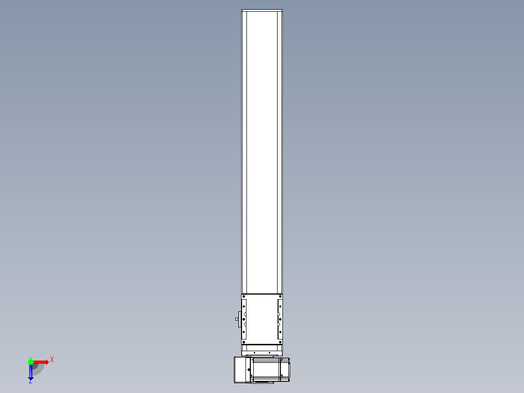 同步带全封闭直线模组TPA-HCB-105D-90-L650-LU-C-P20-N3俯视图