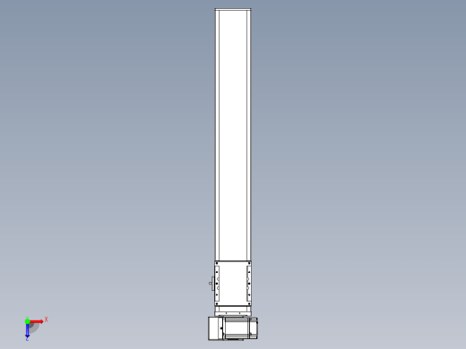 同步带全封闭直线模组TPA-HCB-105D-90-L650-LU-C-P20-N3俯视缩略图