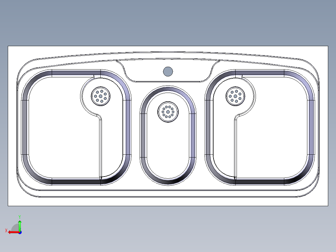 水槽、不锈钢水槽(133)后视图