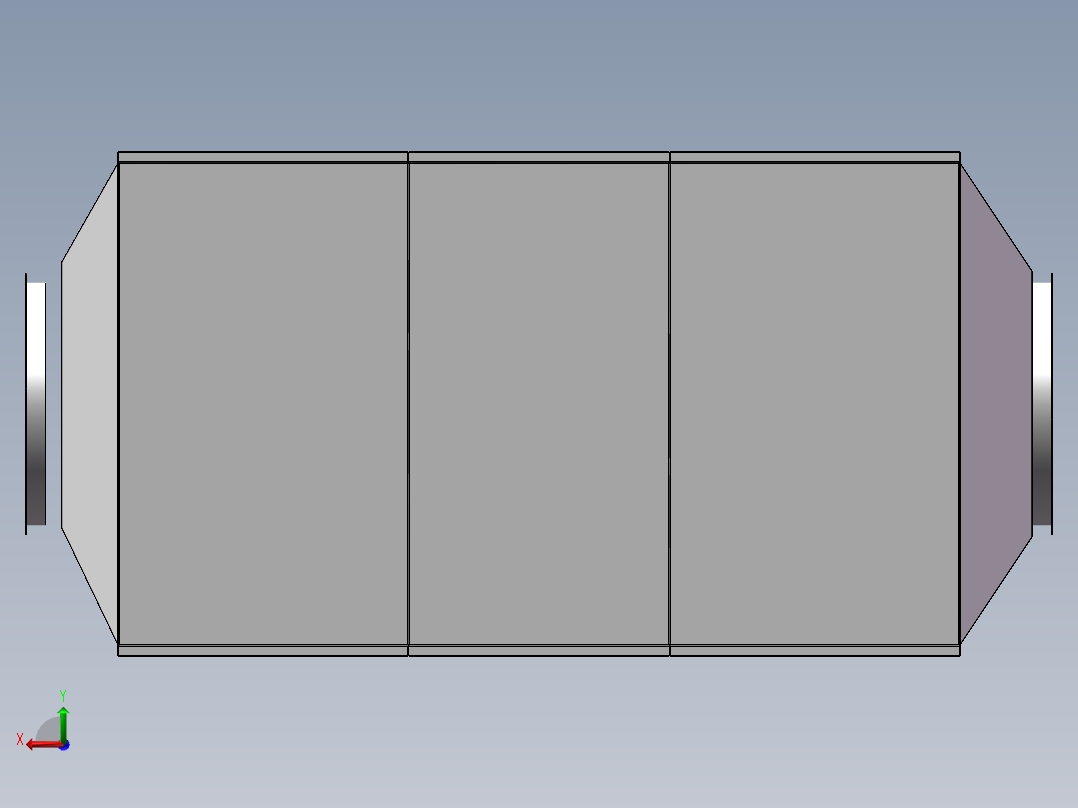 活性炭箱后视图