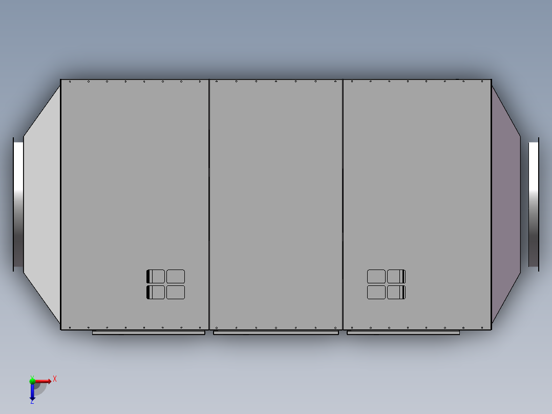 活性炭箱俯视图