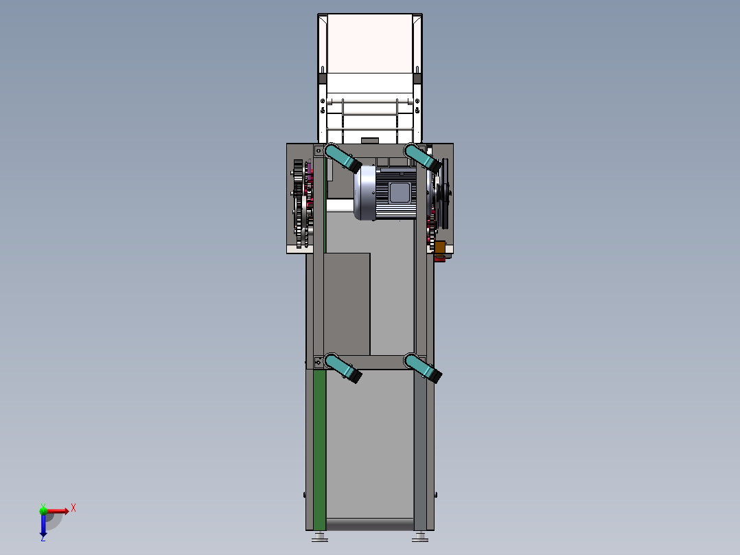 自动切断面条机ZD80sw16俯视图