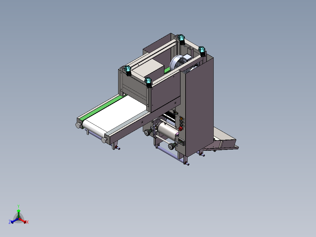 自动切断面条机ZD80sw16正等轴测图