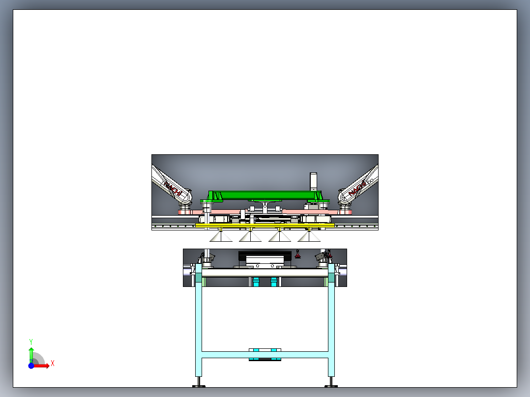 基板自动清洗检测线step前视图