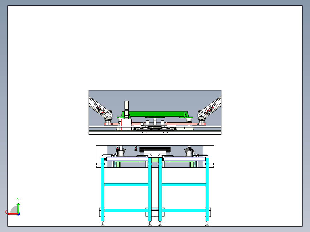 基板自动清洗检测线step后视图