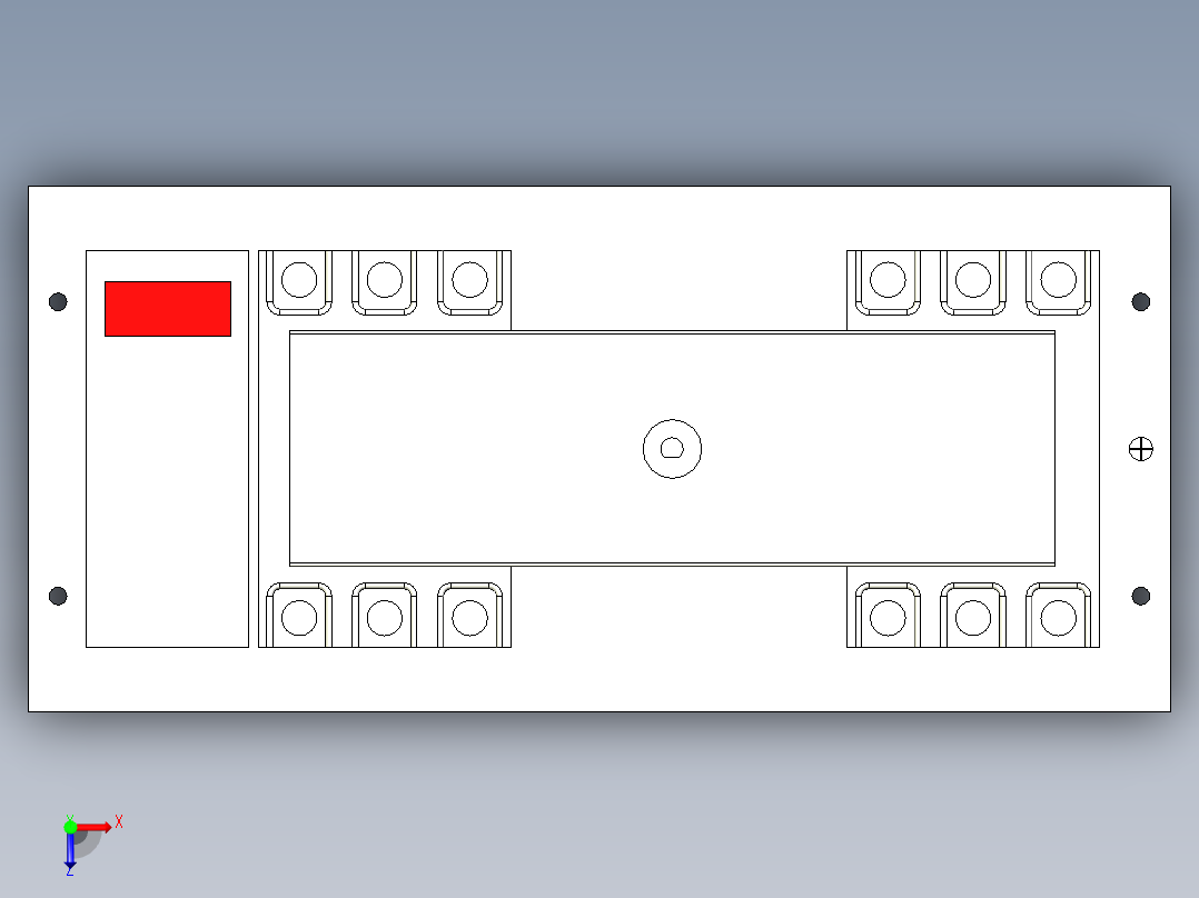 上海人民电器厂 RMQ1-63H 3P俯视图