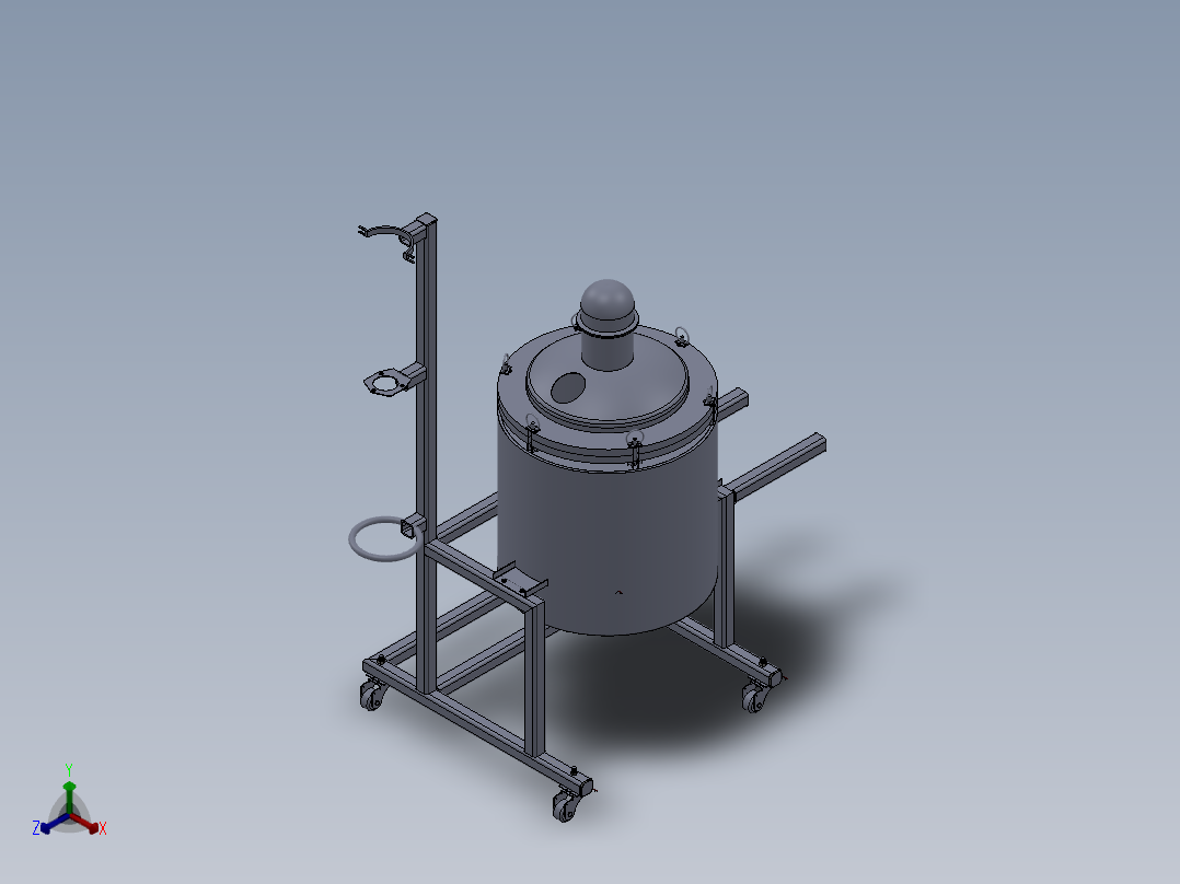 精油提取罐正等轴测图