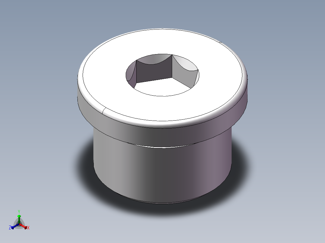 内六角螺堵、4WN-26WD正等轴测图