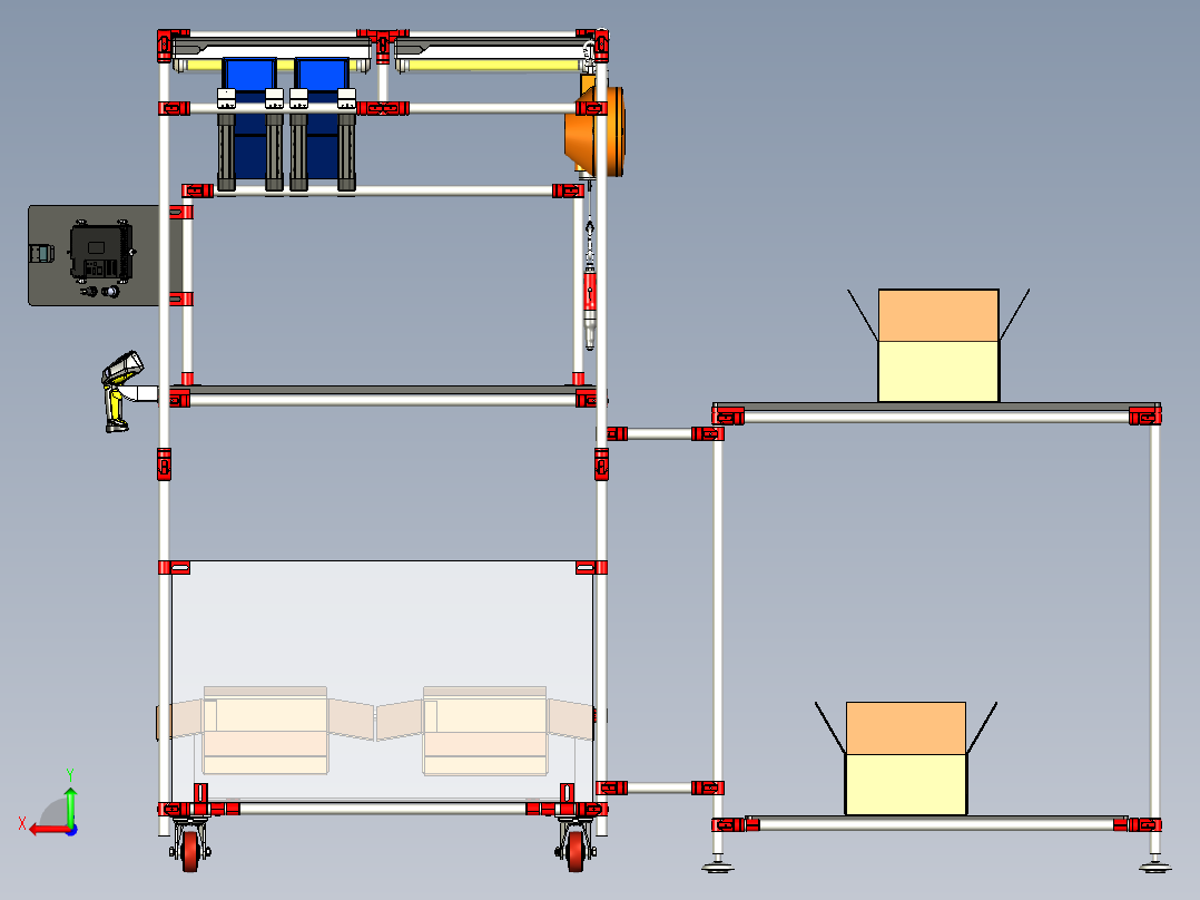 B2004808-工作台 管架后视图