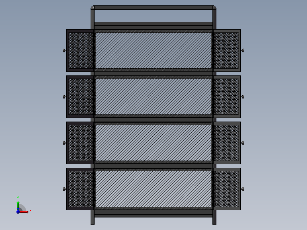 货架、厨房货架前视图