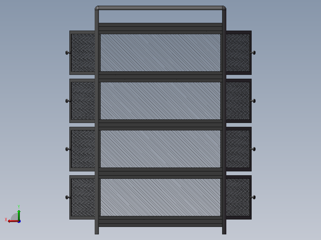 货架、厨房货架后视图