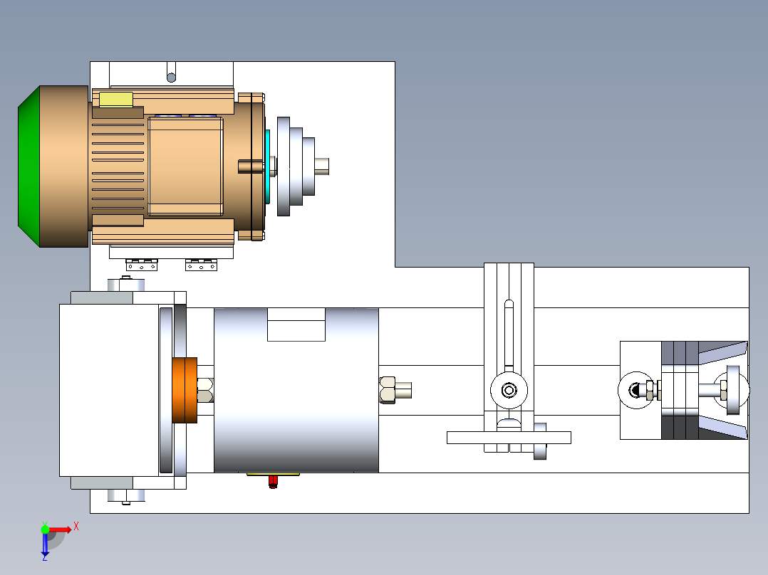 A2004562-木工车床俯视图