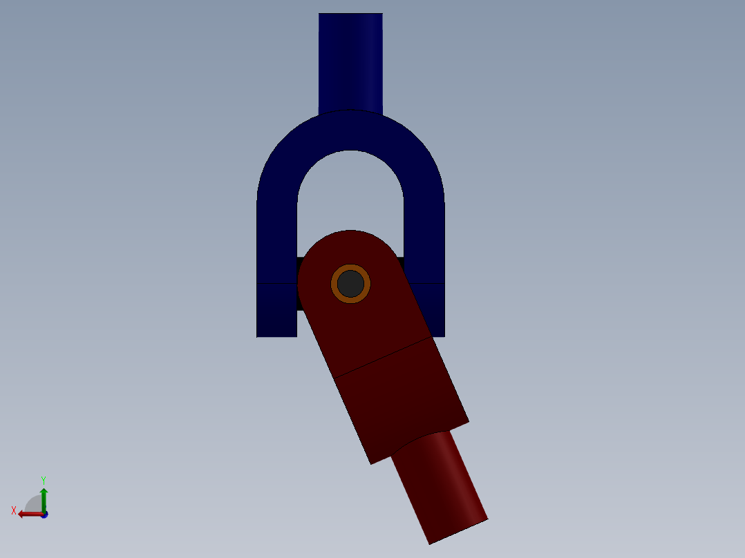 万向接头后视图