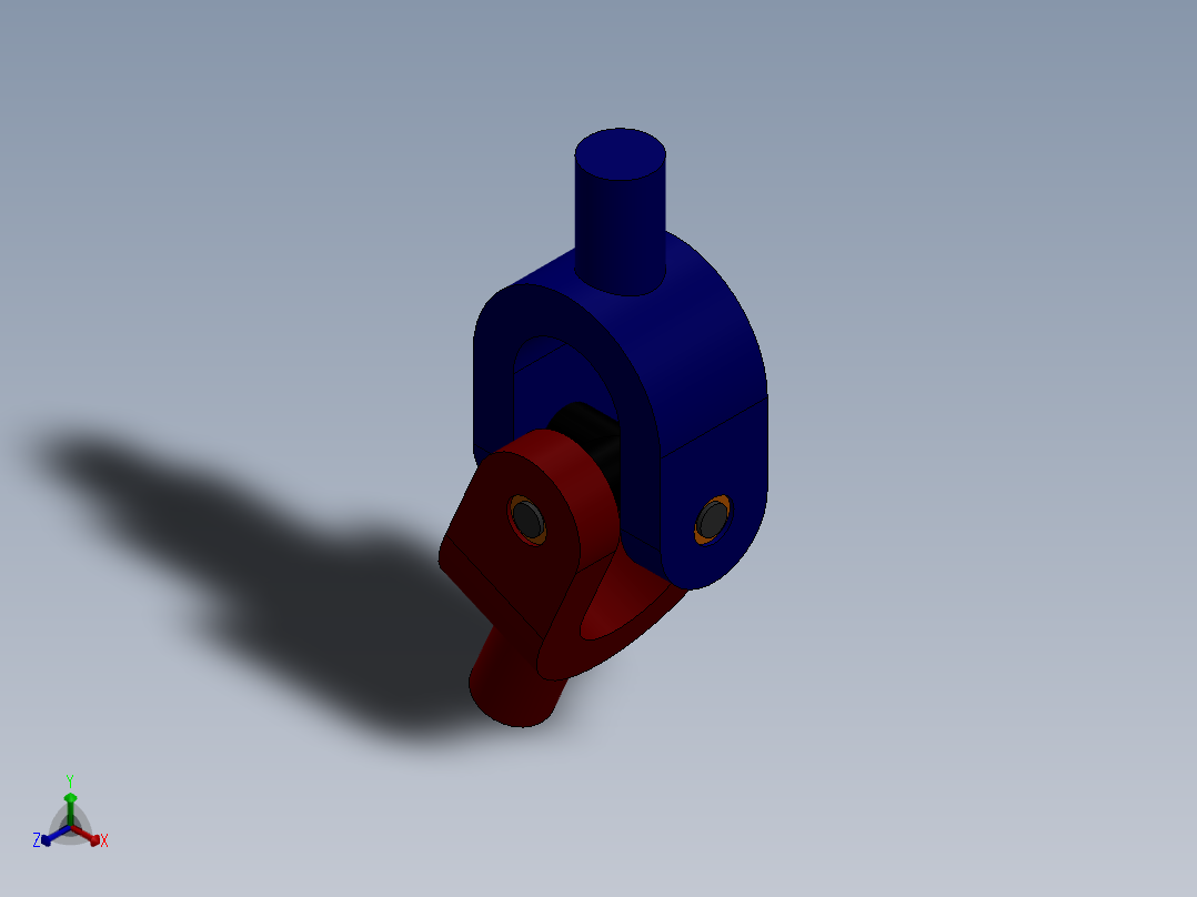 万向接头正等轴测图