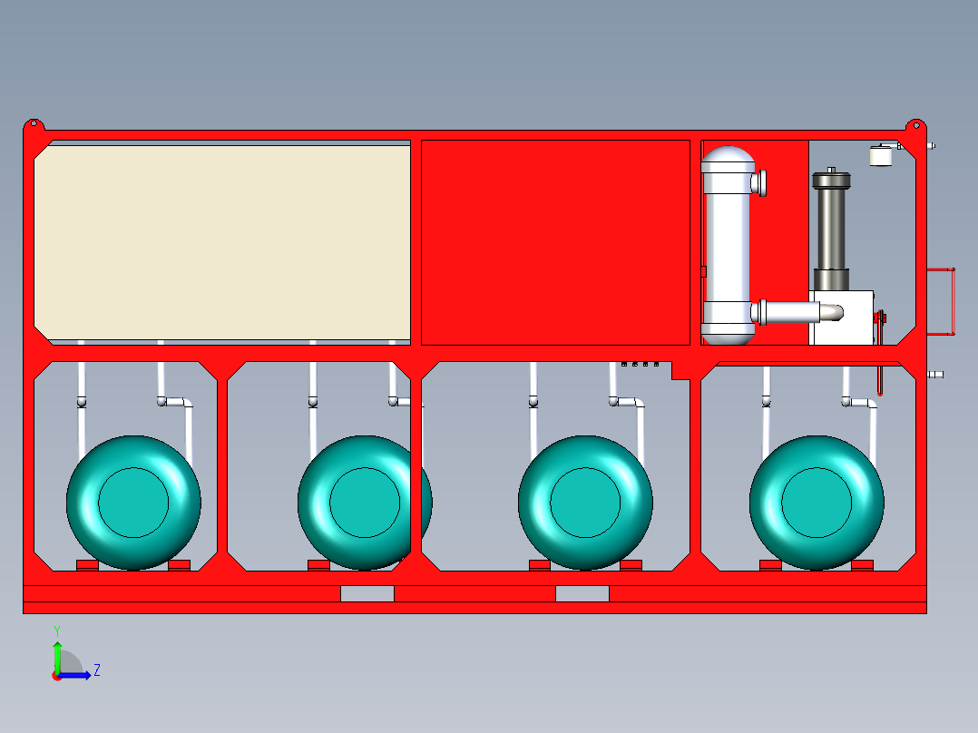 B3004138-液压动力单元左视图
