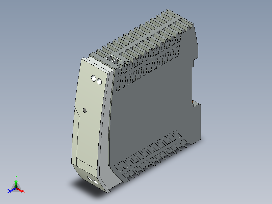 B2005237-Din Rail Style 电源单元，UNO-PS1AC24DC 30W，PN 2902991正等轴测图