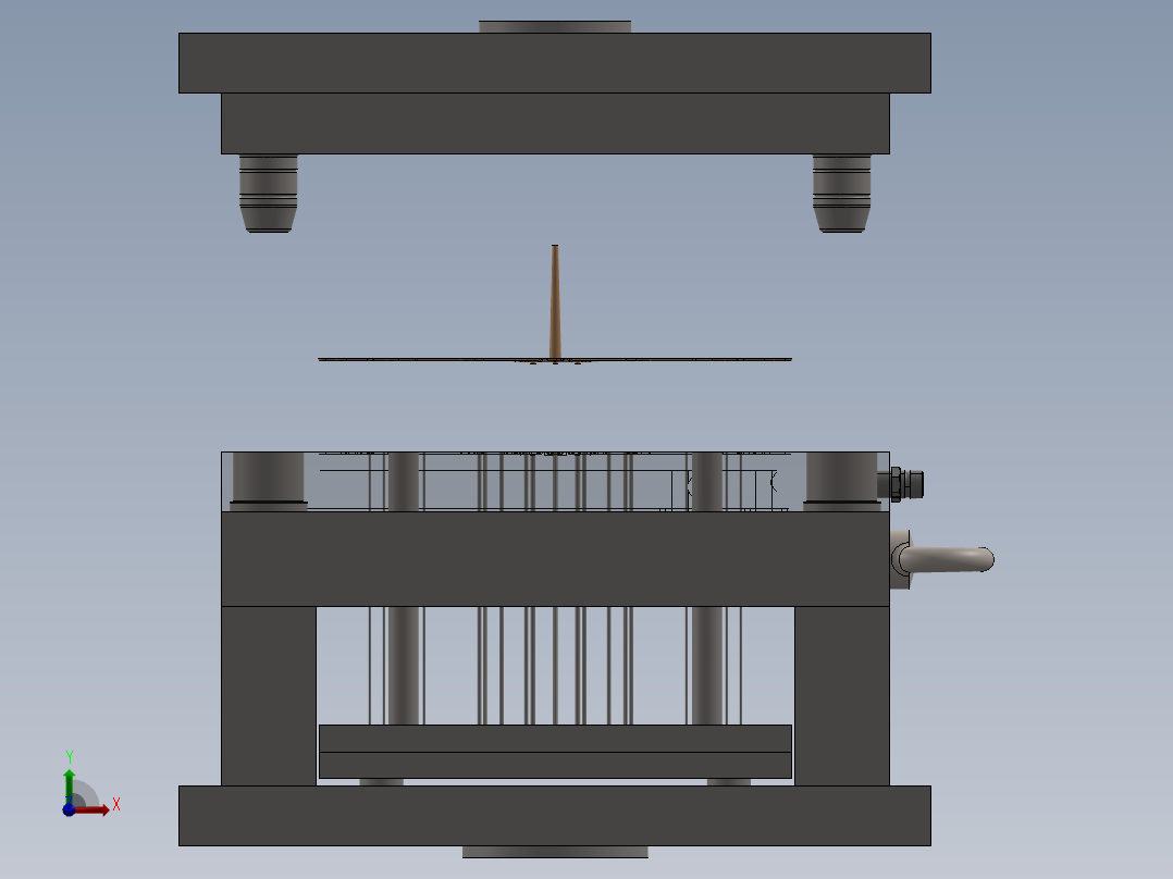 A2005292-塑料咖啡杯勺模具前视图