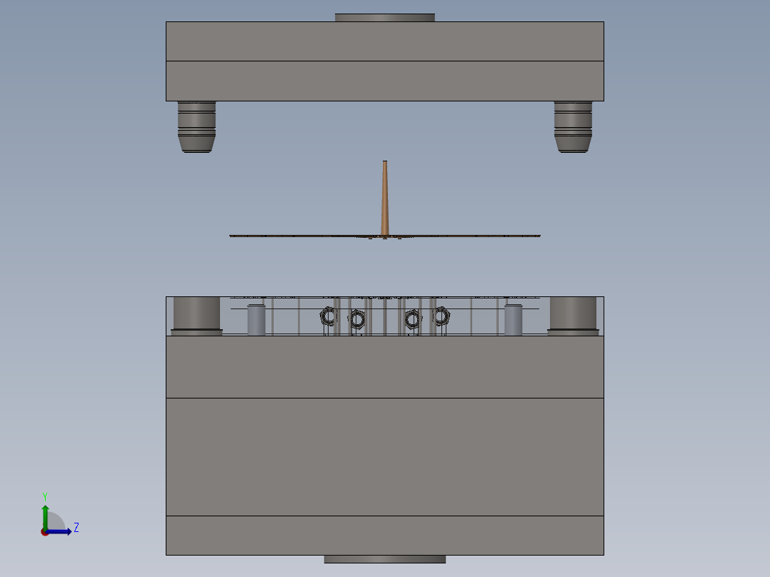 A2005292-塑料咖啡杯勺模具左视图