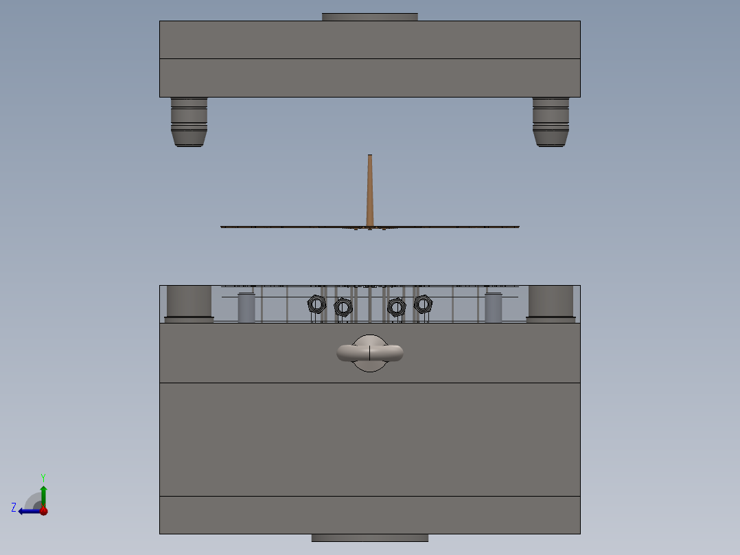 A2005292-塑料咖啡杯勺模具右视图