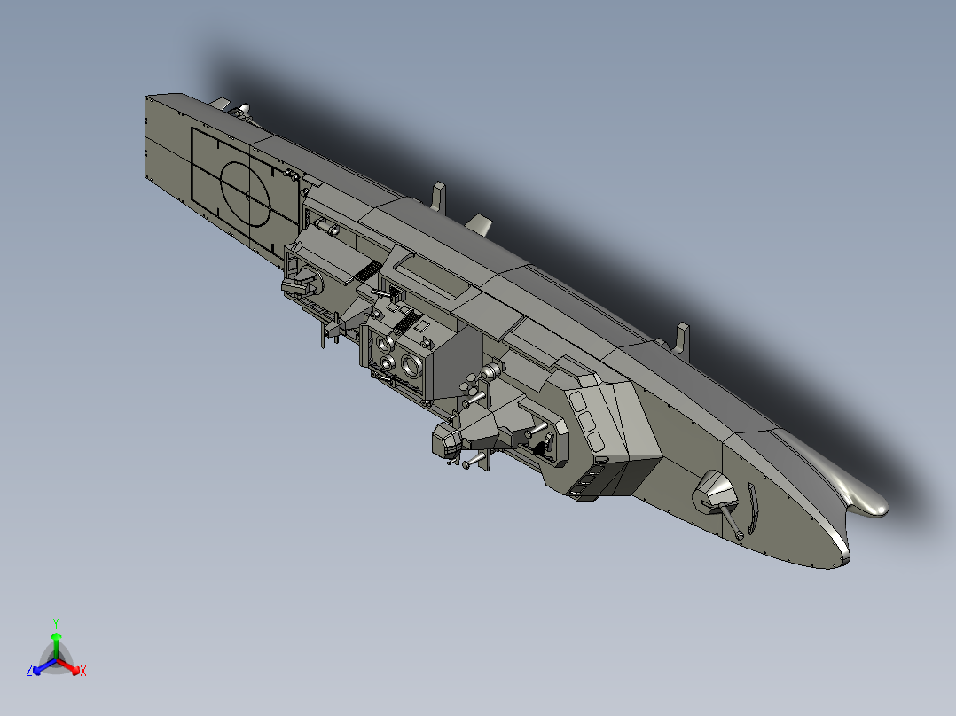 MILGEM 3D 模型后视图