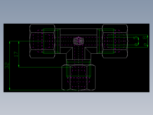 PARKER管接头EO Union tee T08SCF_front