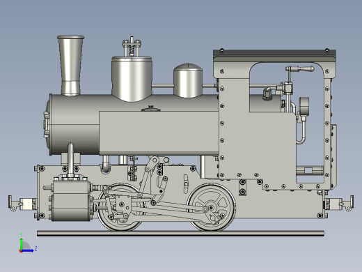 火车机车列车decauville-locomotive835-模型格式为 stp sw左视缩略图