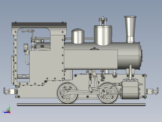 火车机车列车decauville-locomotive835-模型格式为 stp sw右视缩略图