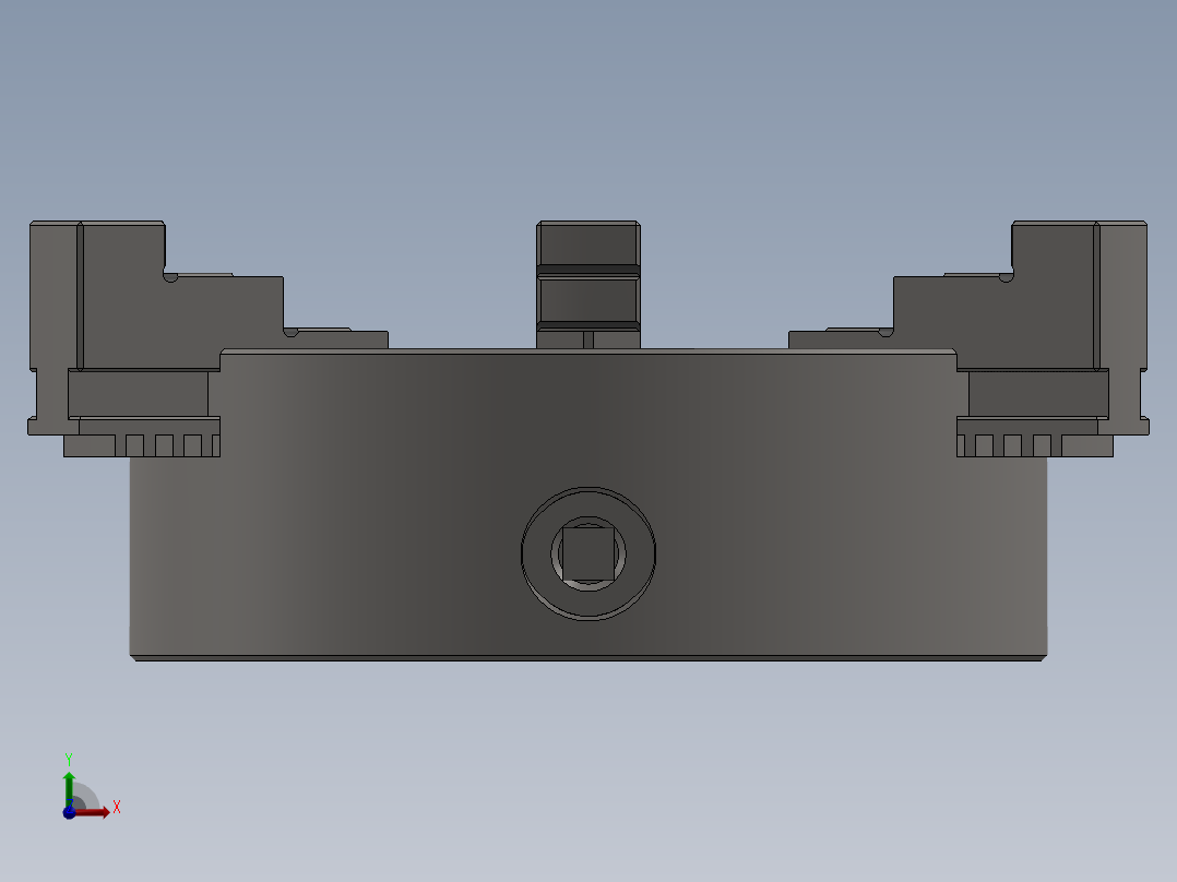 3爪车床卡盘250毫米(4英寸)前视图