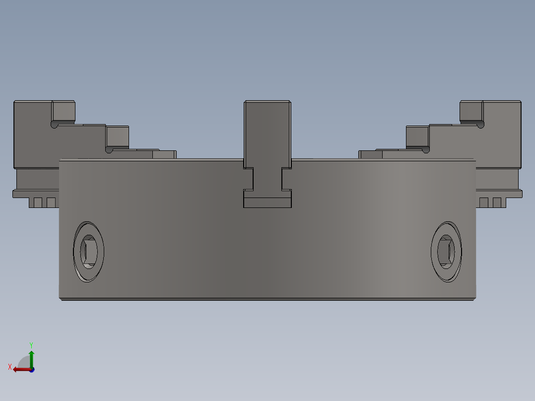 3爪车床卡盘250毫米(4英寸)后视图