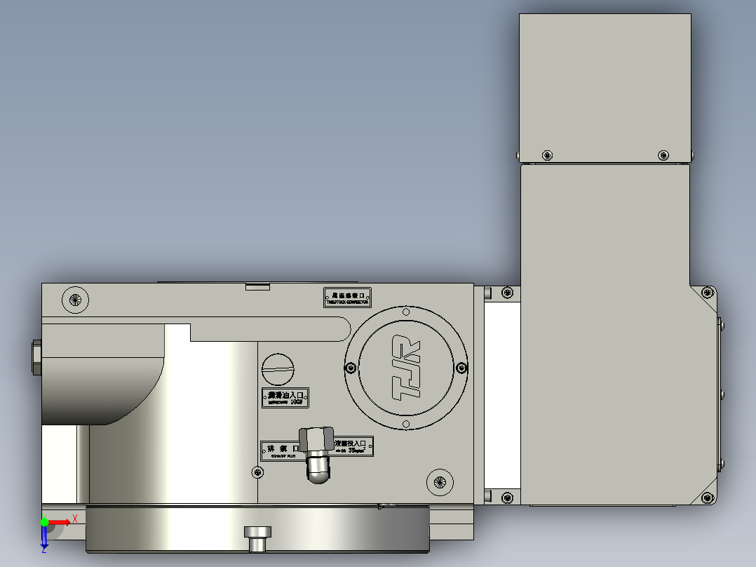 HR-255N三维图俯视图